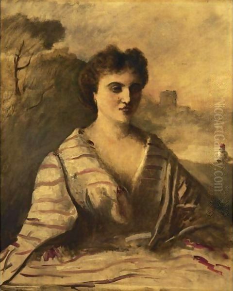 Portrait De Jeune Femme En Buste - view 1