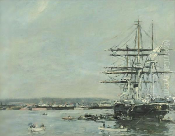 Le Havre, La Corvette Russe A L'Ancre - view 1
