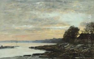 Rade De Brest, Baie De Camfrout, Quai Des Kerhors by Eugene Boudin