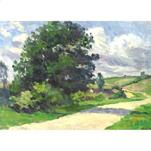 Moulineux, La Route by Maximilien Luce