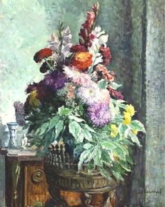 Interieur Au Bouquet De Fleur by Henri Lebasque