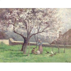 Rolleboise, Jardin Au Printemps by Maximilien Luce