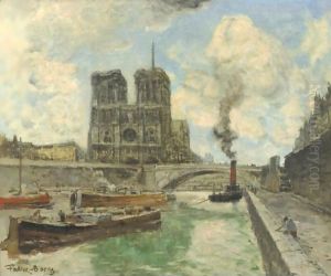 Paris La Seine, Les Quais Notre Dame by Frank Myers Boggs