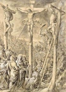 The Crucifixion by Hans Bol