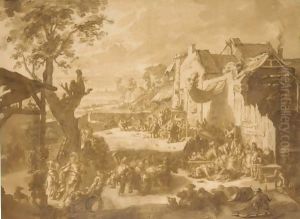 A Kermesse by Jan de Bisschop