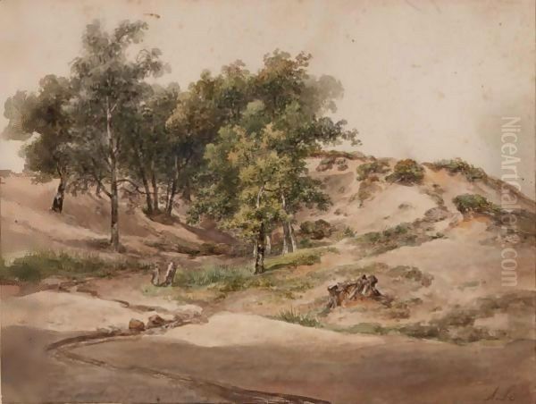 A Wooded Landscape Near Beekhuizen - view 1