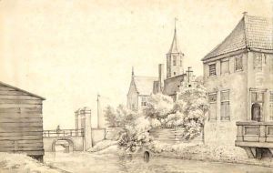 View Of A Country House by Albertus Brondgeest