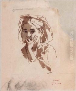 Studies Of A Head Of A Young Girl