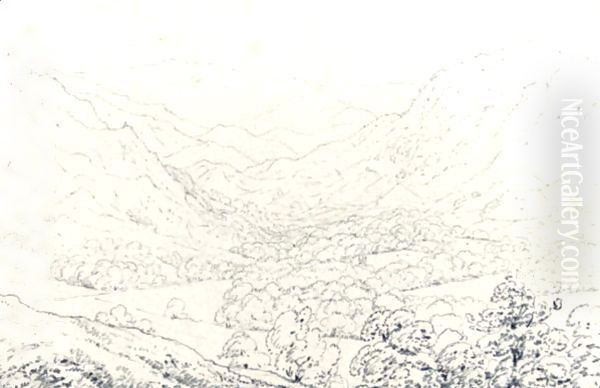 View Of A Wooded Mountain Valley - view 1