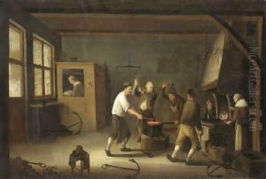Interior Of A Blacksmith's Forge