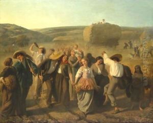 Le Retour Des Moissonneurs by Jules Breton