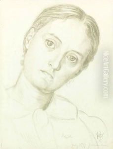 Portrait Of Marion Edith Holman Hunt 2 by William Holman Hunt