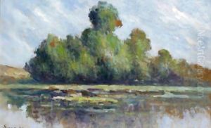 Rolleboise Banquet D'Arbres Au Bord De La Seine by Maximilien Luce