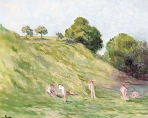 La Baignade Dans La Marne A Pecquigny by Maximilien Luce