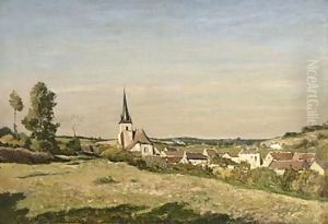 A View Of The Village Of Saint-Prive by Henri-Joseph Harpignies