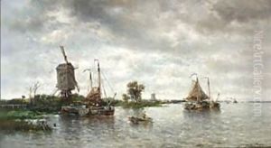 A'Journee D A'Automne. L A'Escaut A Saint-Amand A' by Francois Etienne Musin