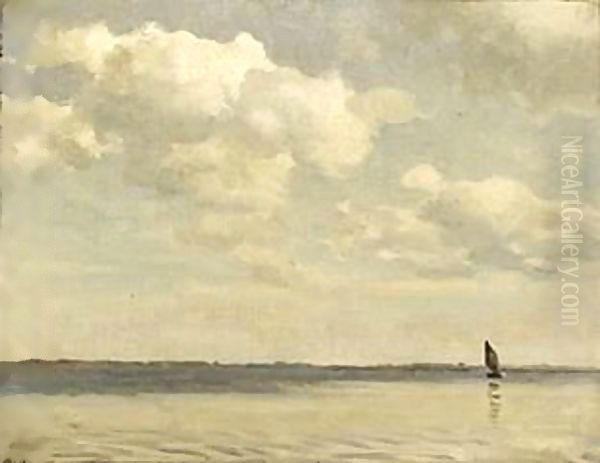 A Sailing Boat On The Zuiderzee - view 1