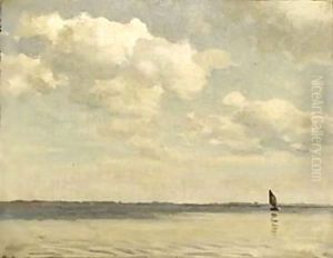A Sailing Boat On The Zuiderzee by Willem Bastiaan Tholen