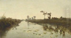 A View Of The Tolboomsloot, Kortenhoef by Paul Joseph Constantine Gabriel