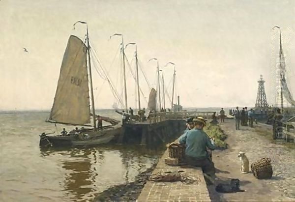 Moored Fishing Boats In Enkhuizen Harbour - view 1