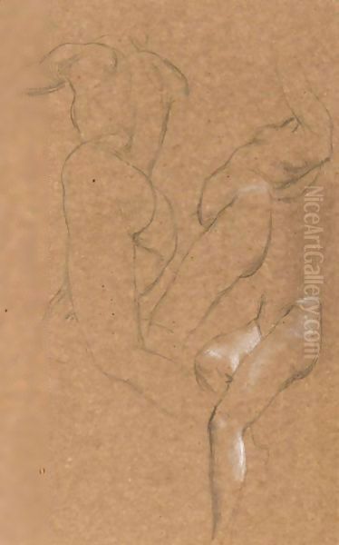 Nude Studies Of Long Mary, Two Being Studies For Eve Tempted - view 1
