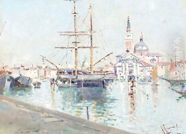 Ship At Harbour, Venice - view 1