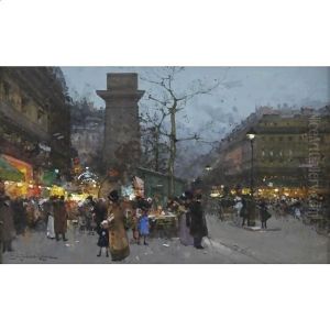 La Porte Saint Denis 3 by Eugene Galien-Laloue