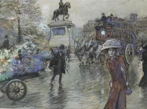 Statue Of Henri IV On The Pont Neuf by Georges Stein