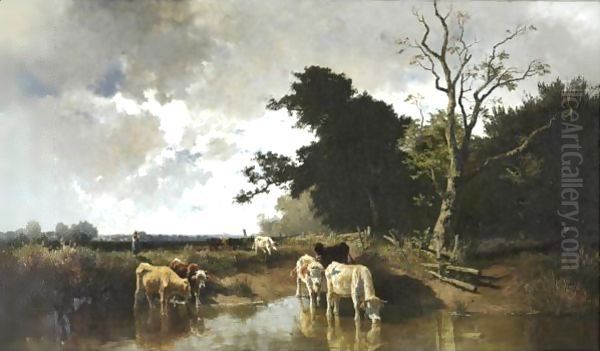 Watering Cattle - view 1