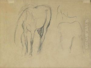 Etude De Cheval by Edgar Degas
