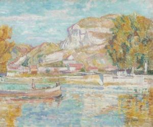 The Seine At Vernon Near Paris by Edgar Rowley Smart