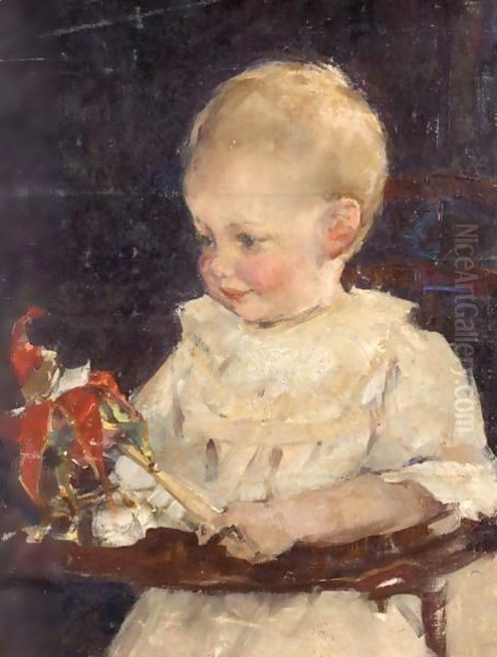 Toddler With Rattle - view 1