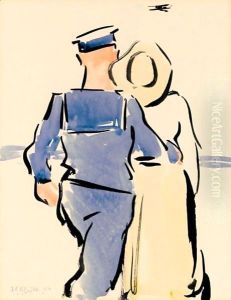 The Biplane by Francis Campbell Boileau Cadell