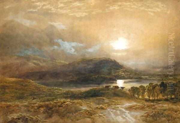 River Landscape With Cattle - view 1