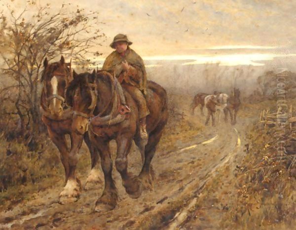 The Weary Beasts Returning Frae The Plough - view 1