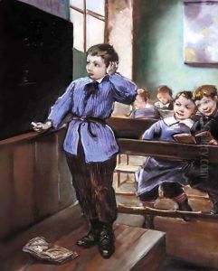 A Difficult Exercise by Henri-Jules-Jean Geoffroy (Geo)