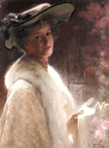 Portrait Of A Lady by Alois Hans Schram