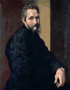 Portrait Of Michelangelo Buonarroti, Half Length, Wearing Black