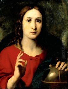 Christ As Salvator Mundi by Daniele Crespi