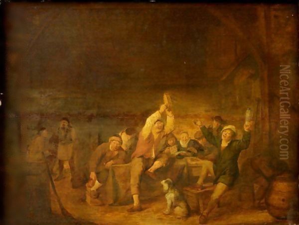The Interior Of A Tavern With Revellers - view 1
