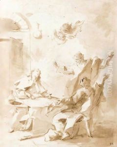 The Supper At Emmaus by Giovanni Antonio Guardi