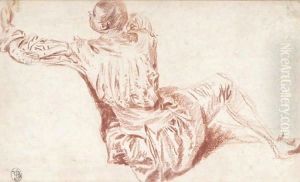 A Seated Gallant by Jean-Baptiste Joseph Pater
