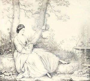 Portrait Of Kitty Fisher by Richard Cosway