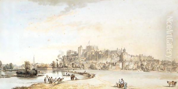 View Of Windsor Castle And Town From The Goswell'S - view 1