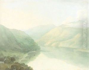 View Of Loch Long From A Hill Near Arrochar, Scotland by John White Abbott