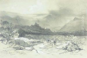 Travellers On A Road, Subiaco, Italy