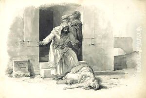 Il Levita E La Donna Di Efraim by Francesco Paolo Hayez