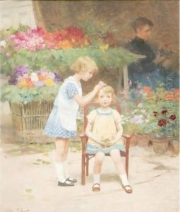 Adorning The Little Sister by Victor-Gabriel Gilbert