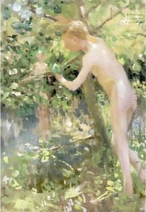 Boy By A River by Gari Julius Melchers