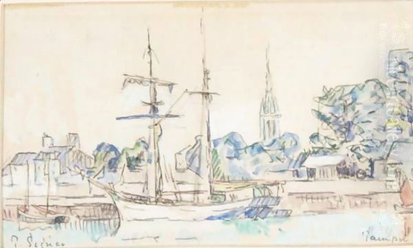 Sailboat At Dock, Paimpol - view 1